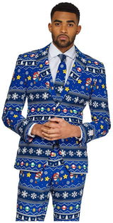 Officially Licensed OppoSuits Merry Mario Suit for Holiday Parties and Themed Events