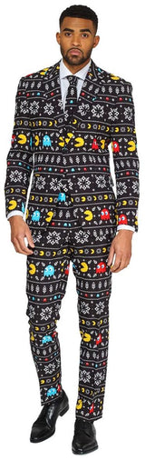 OppoSuits Winter PAC-MANT Suit for Holiday Parties Corporate Events Festive Celebrations