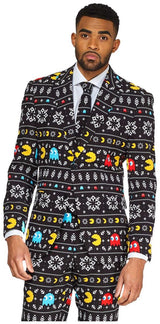 OppoSuits Winter PAC-MANT Suit for Holiday Parties Corporate Events Festive Celebrations