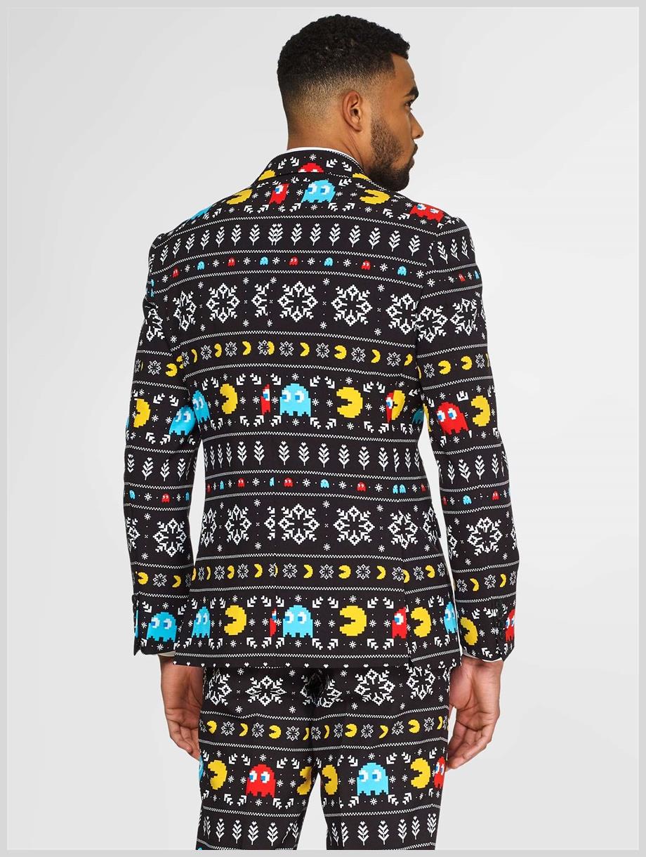 OppoSuits Winter PAC-MANT Suit for Holiday Parties Corporate Events Festive Celebrations