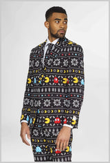 OppoSuits Winter PAC-MANT Suit for Holiday Parties Corporate Events Festive Celebrations