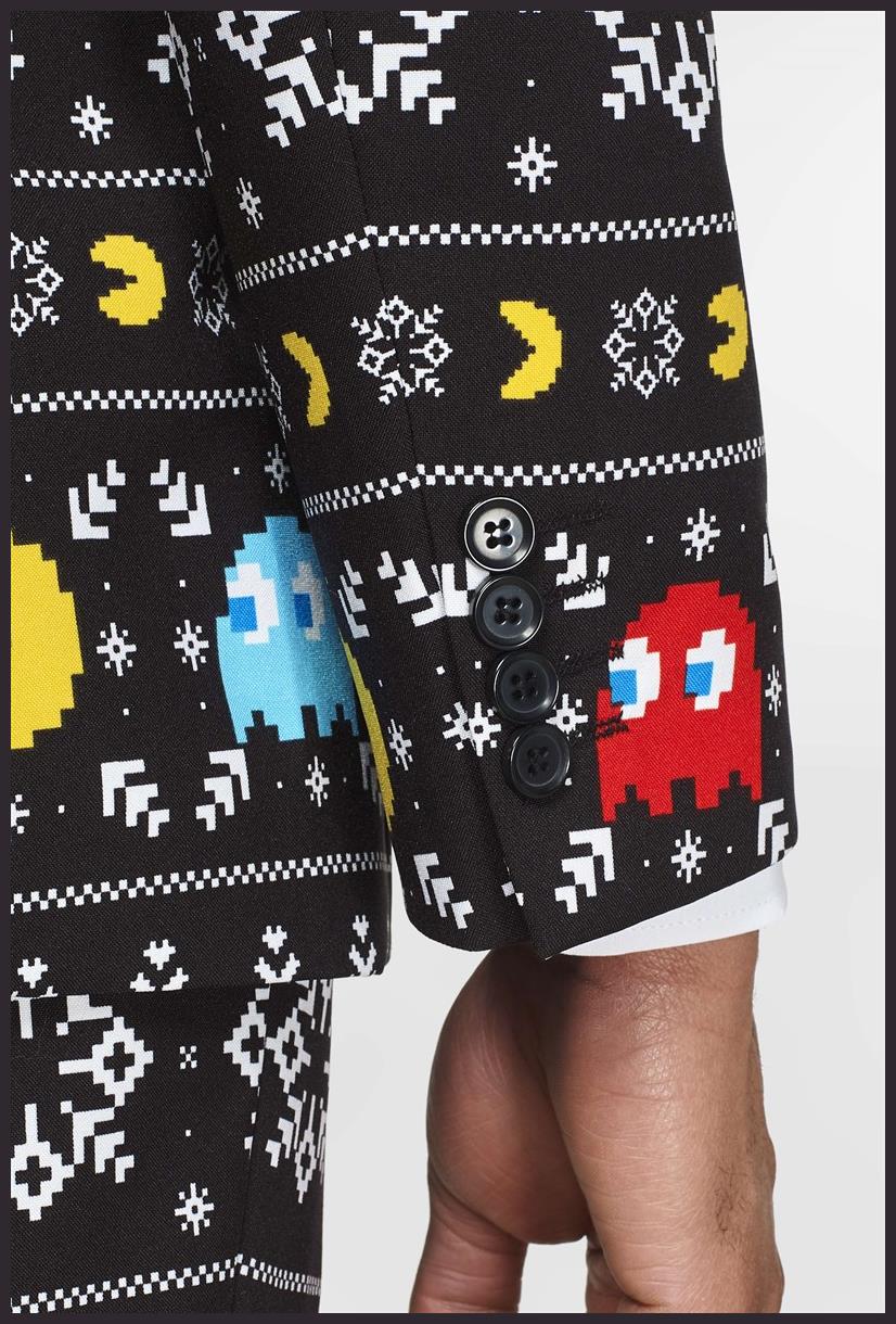 OppoSuits Winter PAC-MANT Suit for Holiday Parties Corporate Events Festive Celebrations