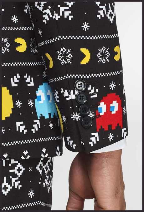 OppoSuits Winter PAC-MANT Suit for Holiday Parties Corporate Events Festive Celebrations