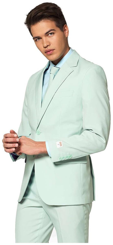 Stylish OppoSuits Men's Magic Mint Suit for Summer Weddings and Race Day Events