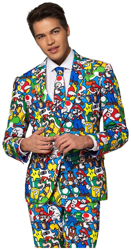 OppoSuits Men's Suits Super MarioT