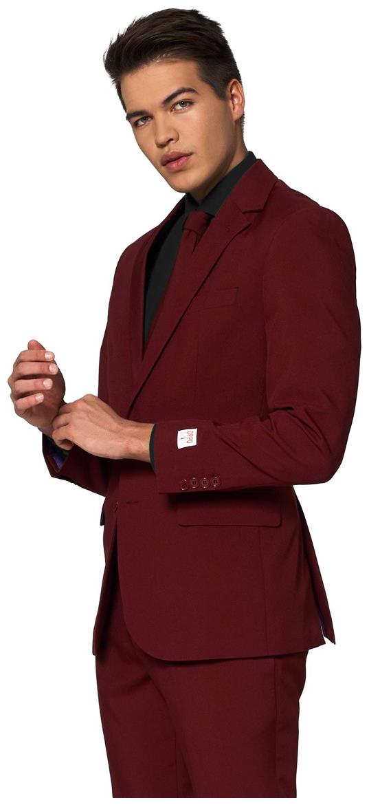 Stylish OppoSuits Blazing Burgundy Suit for Weddings Parties and Special Events