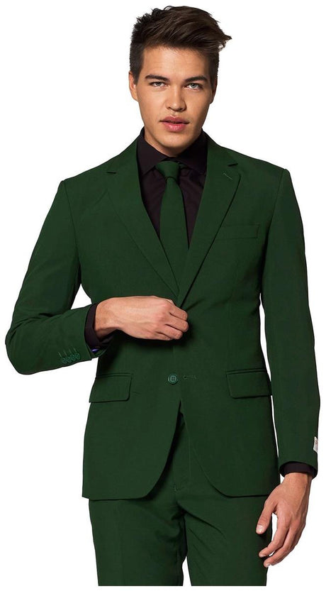 Stylish OppoSuits Men's Glorious Green Suit for Year Round Events Parties and Celebrations