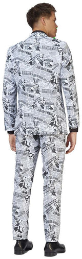 Stylish OppoSuits Men's Textile Telegraph Suit for Halloween Parties Events and Festive Celebrations