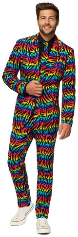 Vibrant OppoSuits Men's Wild Rainbow Suit for Pride Festivals Parties and Celebrations