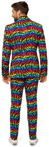 Vibrant OppoSuits Men's Wild Rainbow Suit for Pride Festivals Parties and Celebrations