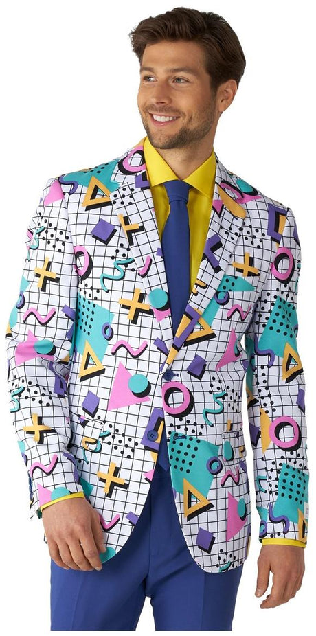 Stylish OppoSuits Memphis Master Suit for Retro Parties Halloween Events and Themed Celebrations