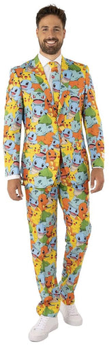 OppoSuits Men's Pokemon Themed Suit for Halloween Costumes Cosplay and Party Events