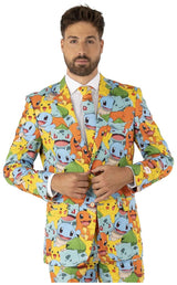 OppoSuits Men's Pokemon Themed Suit for Halloween Costumes Cosplay and Party Events