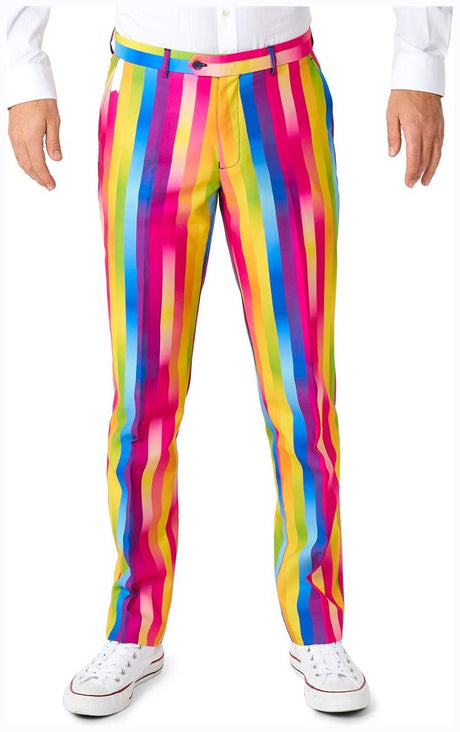 Vibrant OppoSuits Men's Rainbow Glaze Suit for Parties Weddings and Celebrations
