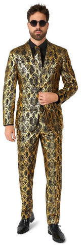 Stylish OppoSuits Shiny Snake Men's Suit for Halloween Parties and Festivals
