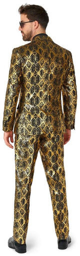 Stylish OppoSuits Shiny Snake Men's Suit for Halloween Parties and Festivals