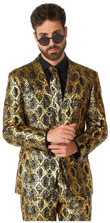 Stylish OppoSuits Shiny Snake Men's Suit for Halloween Parties and Festivals