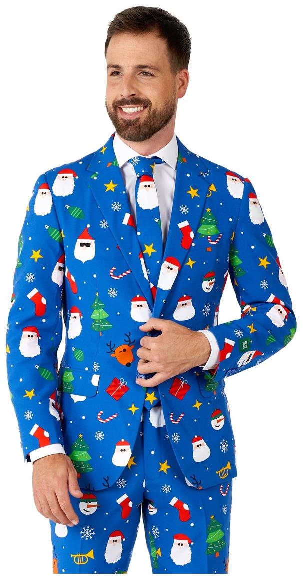 OppoSuits Men's Suits Festivity Blue