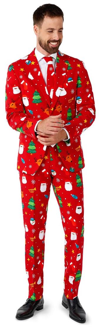 OppoSuits Men's Suits Festivity Red