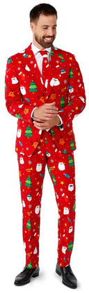 OppoSuits Men's Suits Festivity Red