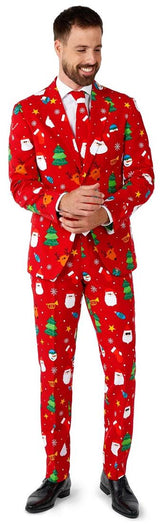 OppoSuits Men's Suits Festivity Red