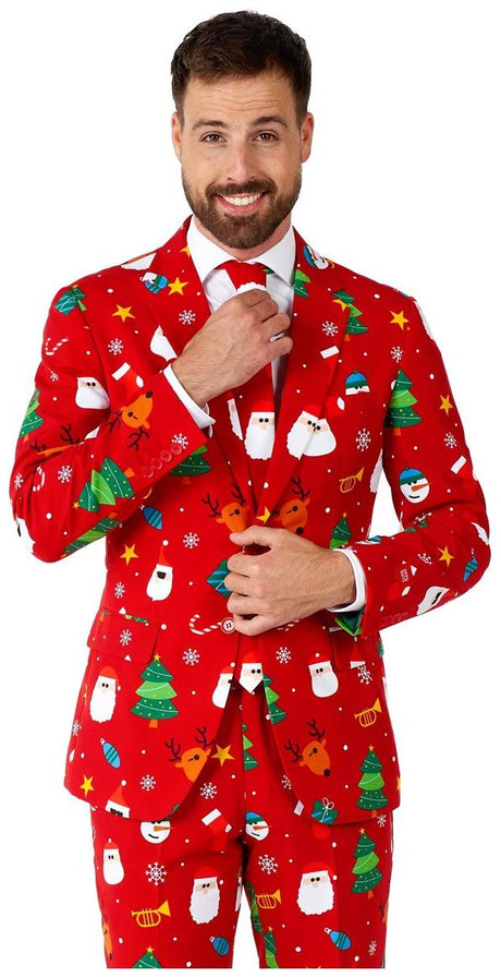 OppoSuits Men's Suits Festivity Red