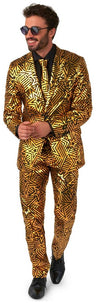 OppoSuits Men's Suits Golden Geo Star