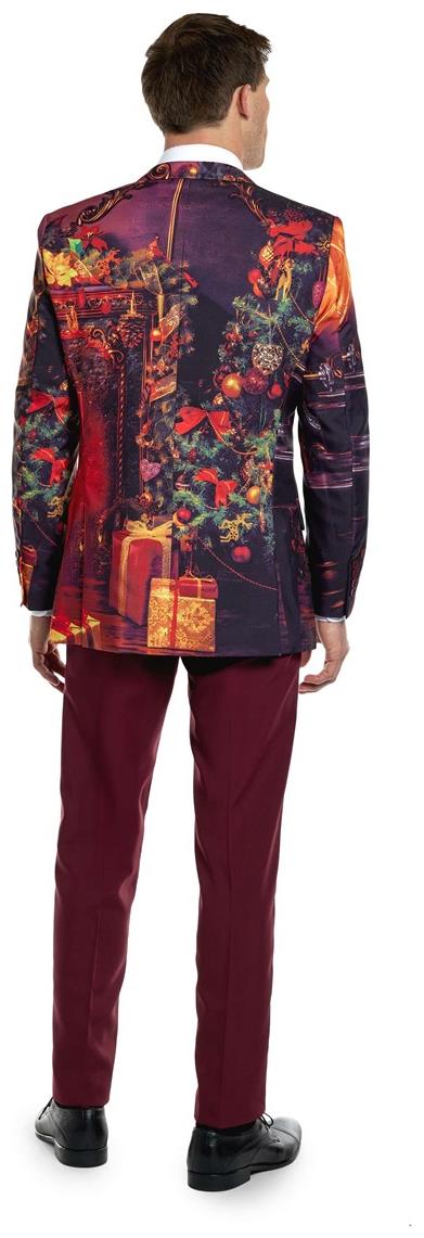 Stylish OppoSuits Men's Classic Clause Costume Suit for Christmas Holiday Parties and Festive Events