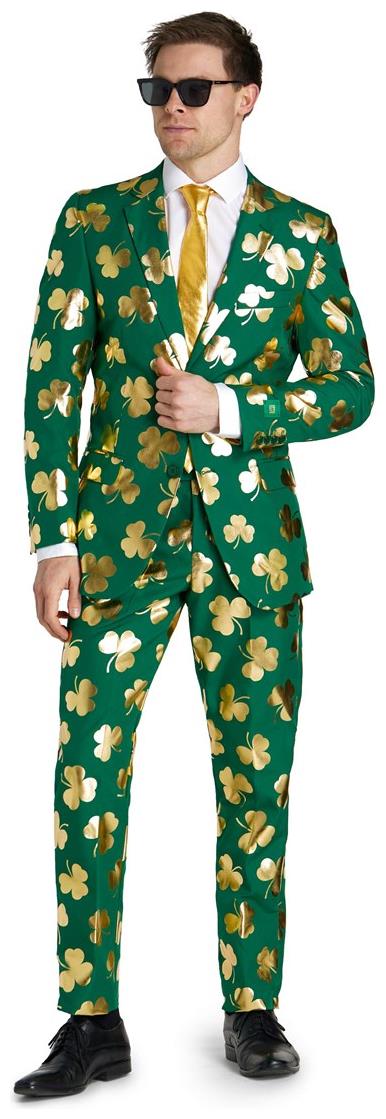 OppoSuits Mr Clover Clover Suit for St Patrick's Day Parties Events and Festive Celebrations