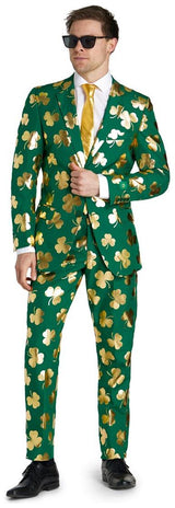 OppoSuits Mr Clover Clover Suit for St Patrick's Day Parties Events and Festive Celebrations