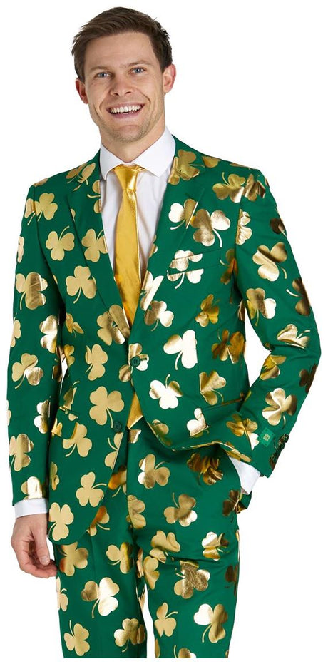 OppoSuits Mr Clover Clover Suit for St Patrick's Day Parties Events and Festive Celebrations