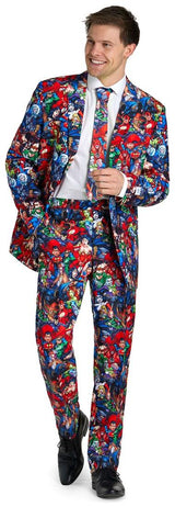 OppoSuits Men's DC Heroes Suit for Comic Con Halloween Parties and Superhero Dress-Ups
