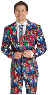 OppoSuits Men's DC Heroes Suit for Comic Con Halloween Parties and Superhero Dress-Ups