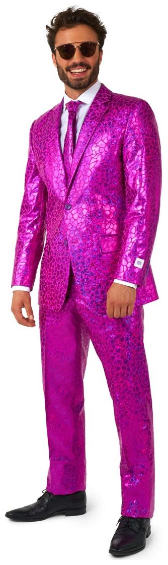 Stylish OppoSuits Peppy Pink Suit for Disco Parties and Fun Themed Events