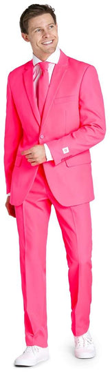 OppoSuits Neon Pink Power Suit for Halloween Parties and Holiday Celebrations Events