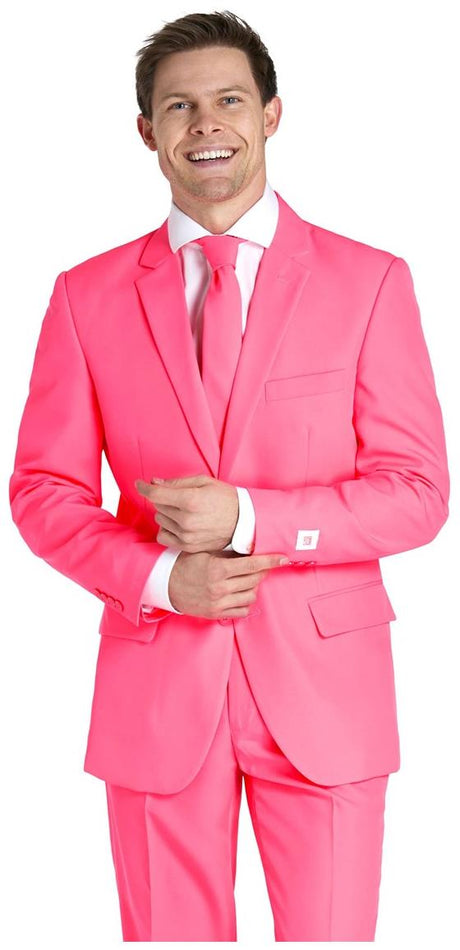 OppoSuits Neon Pink Power Suit for Halloween Parties and Holiday Celebrations Events