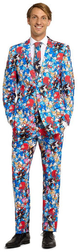 Official OppoSuits Sonic the Hedgehog Men's Suit for Speedy Themed Events and Costume Parties