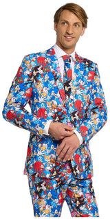 Official OppoSuits Sonic the Hedgehog Men's Suit for Speedy Themed Events and Costume Parties