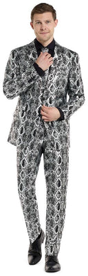 OppoSuits Men's Suits Silver Snake