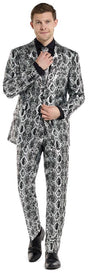 OppoSuits Men's Suits Silver Snake