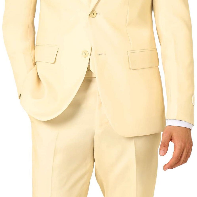 OppoSuits Men's Pastellow Suit for Springtime Style Events Celebrations and Casual Gatherings
