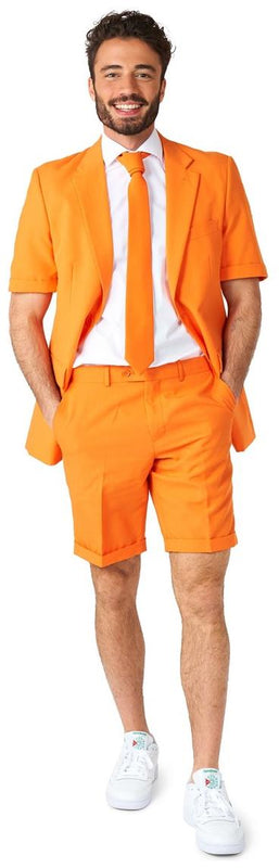 Dazzling OppoSuits Men's Summer Suit in Orange for Festive Occasions Parties and Summer Celebrations