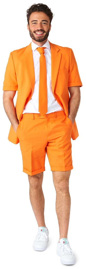 Dazzling OppoSuits Men's Summer Suit in Orange for Festive Occasions Parties and Summer Celebrations