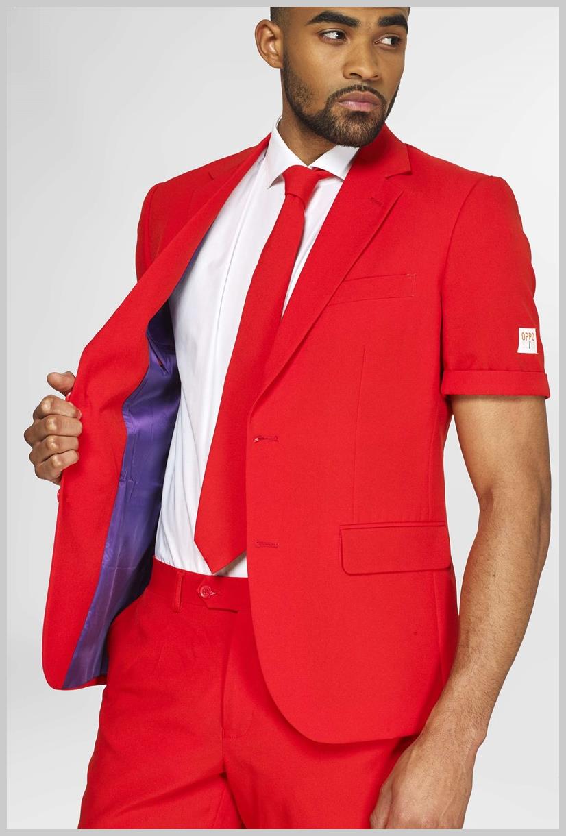 OppoSuits Men's Summer Suits SUMMER Red Devil
