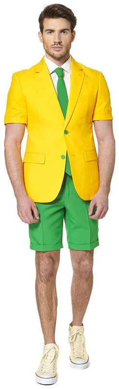 OppoSuits Men's Summer Suits SUMMER Green and Gold