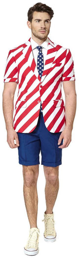 OppoSuits Patriotic Summer Suit for 4th of July Parties Campaign Rallies and Olympic Events
