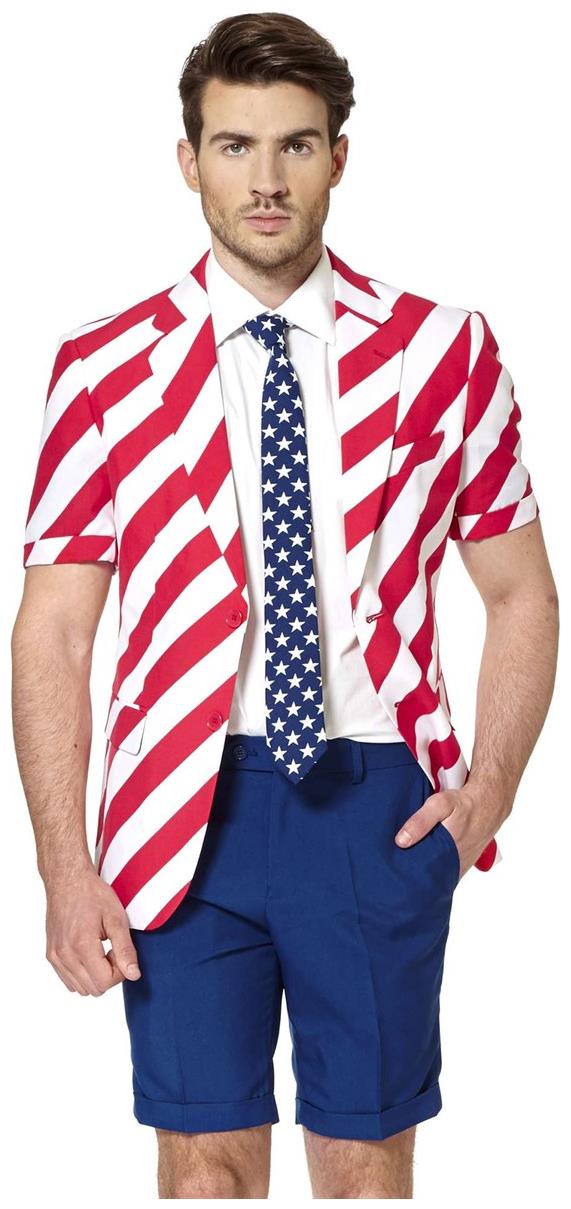 OppoSuits Patriotic Summer Suit for 4th of July Parties Campaign Rallies and Olympic Events
