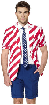 OppoSuits Patriotic Summer Suit for 4th of July Parties Campaign Rallies and Olympic Events