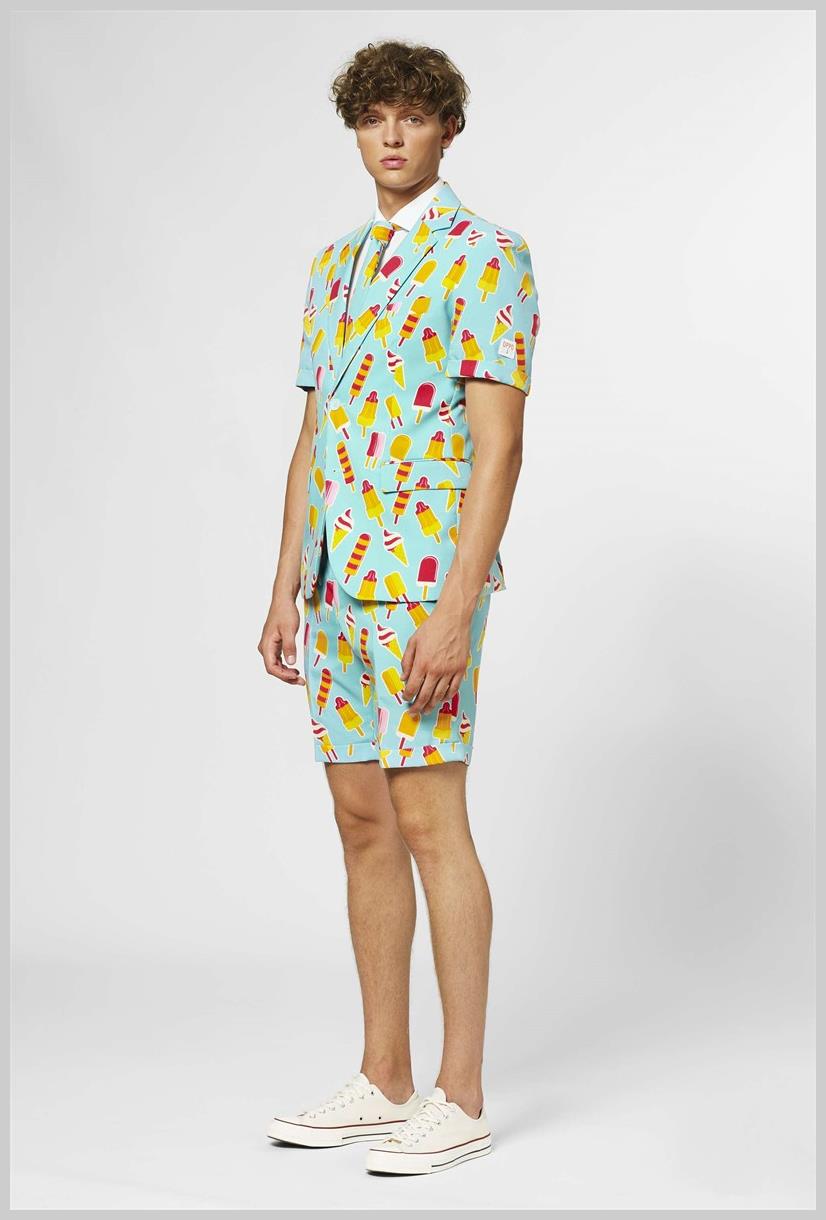 Cool OppoSuits Men's Summer Suit for Beach Parties BBQ Events and Summer Celebrations