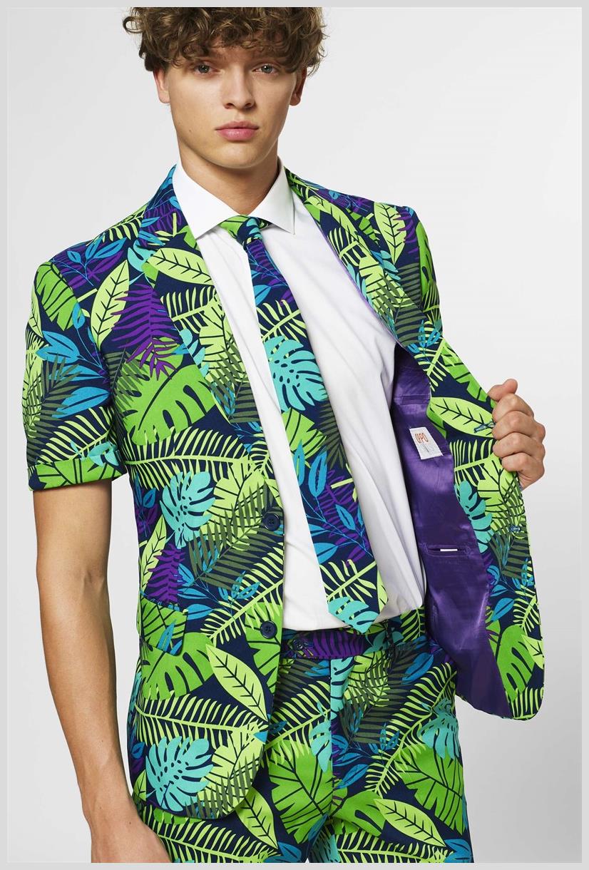 OppoSuits Summer Jungle Suit for Festivals Holiday Events and Party Celebrations